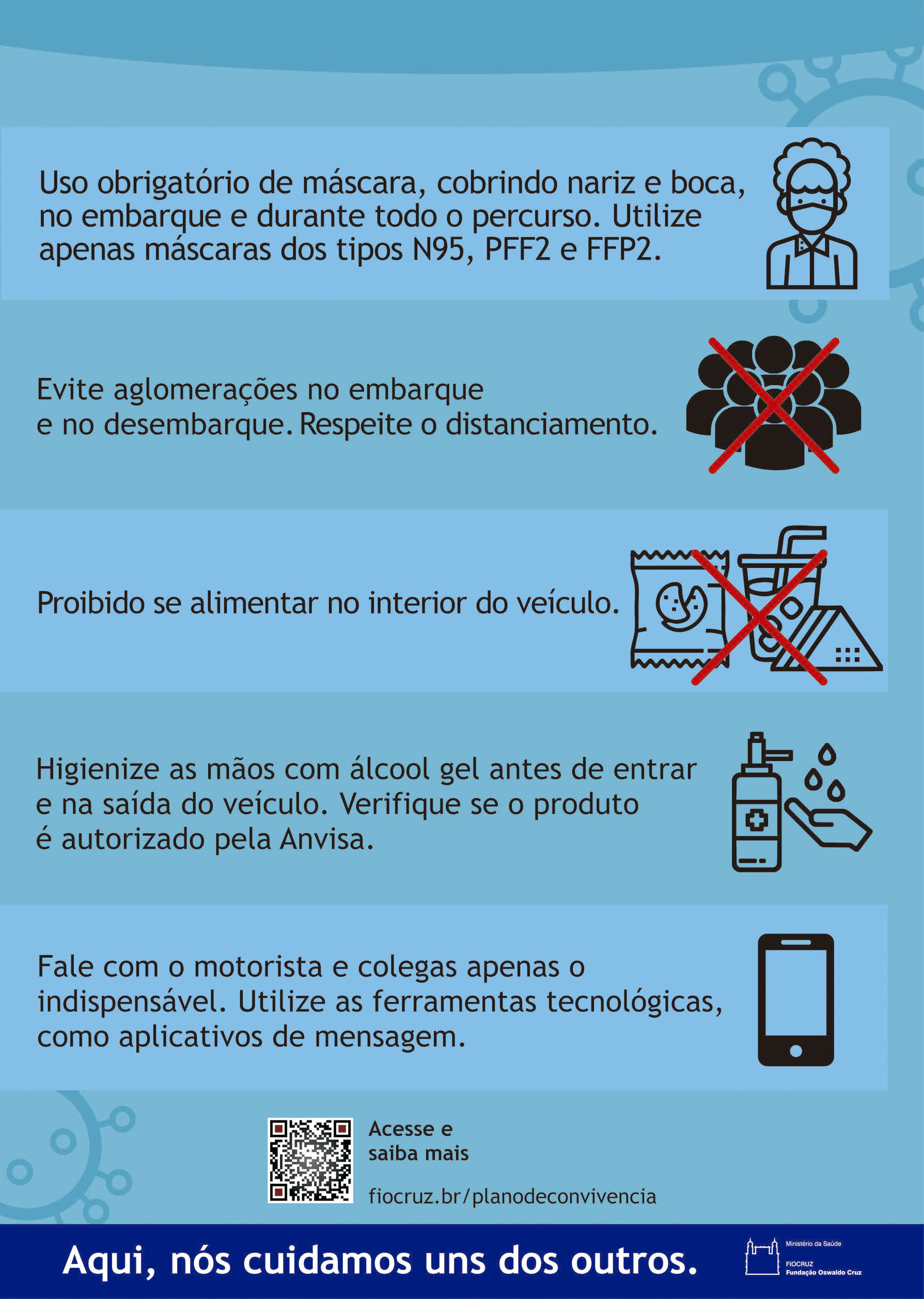 Cartaz para o transporte coletivo