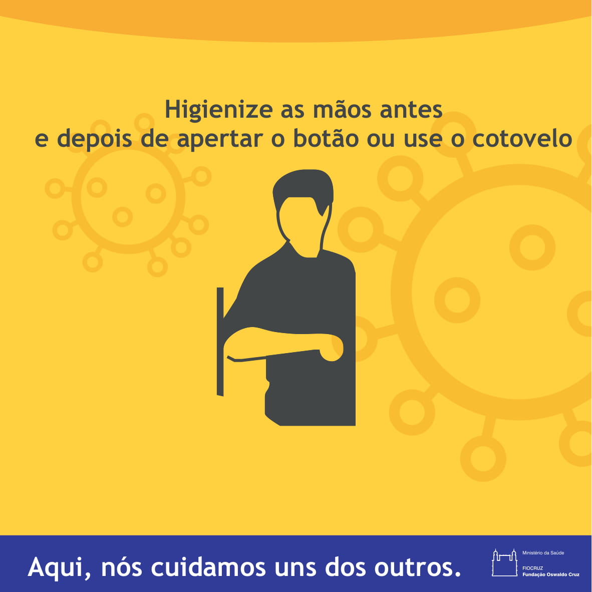 Cartaz para o interior dos elevadores.