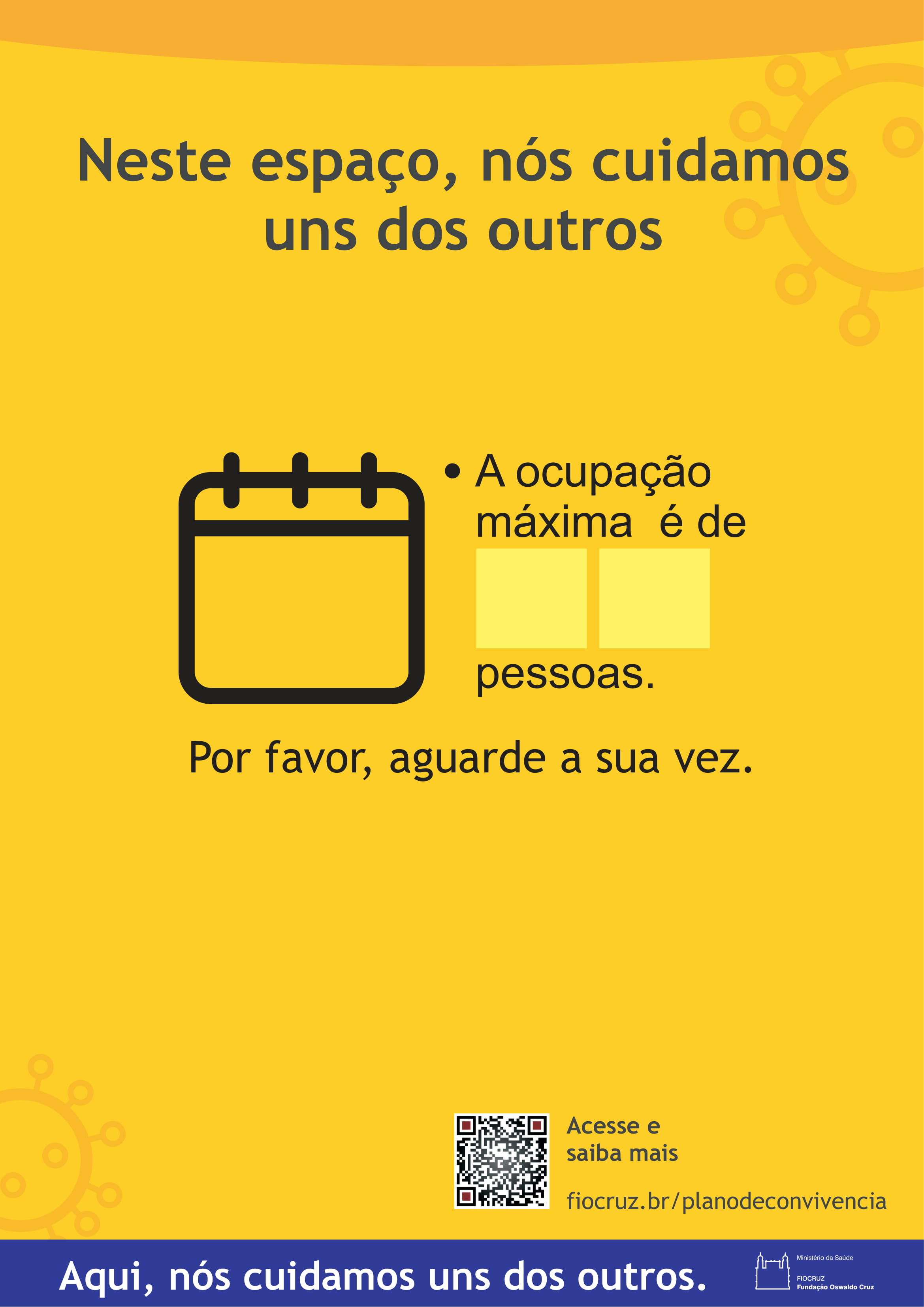 Cartaz de lotação para carrinhos elétricos.