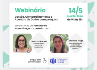Webináro Gestão, Compartilhamento e Abertura de Dados para Pesquisa