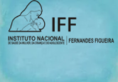 Logo do Instituto Fernandes Figueira com  fundo azul