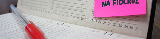 Imagem de agenda aberta