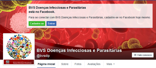 Imagem do topo da página da BVS no facebook