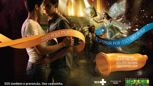 Postal da campanha de prevenção ao HIV/Aids de 2012 do Ministério da Saúde