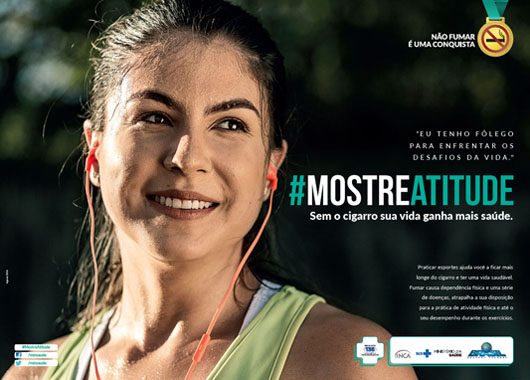 Foto do cartaz da campanha Mostre Atitude