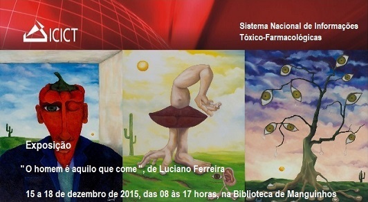 Artes de divulgação da exposição "O homem é aquilo que come"
