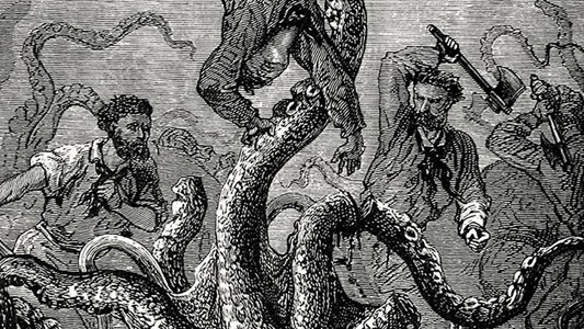 Imagem de navegadores enfrentando um Kraken