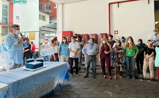 Trabalhadores(as) e usuários confraternizaram