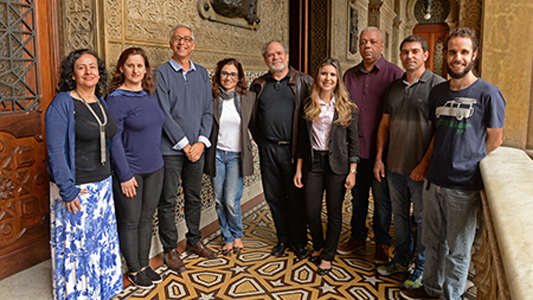 Pesquisadores reunidos