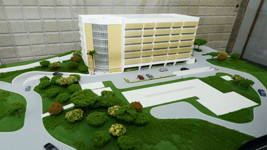 Maquete do novo prédio