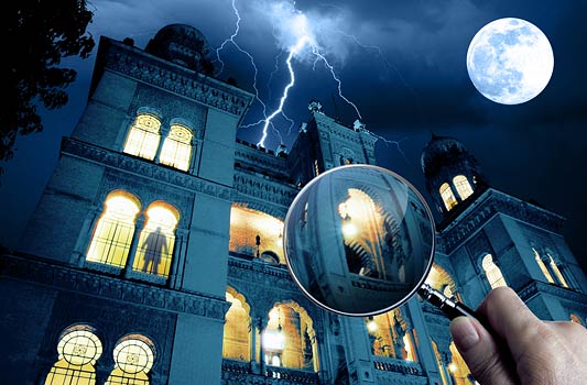 Montagem sobre foto do castelo Fiocruz