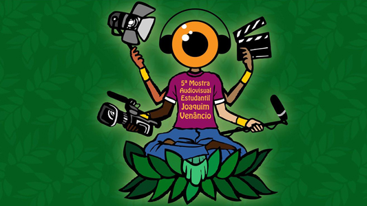 Logotipo da 5ª Mostra Audiovisual da Escola Politécnica de Saúde Joquim Venâncio