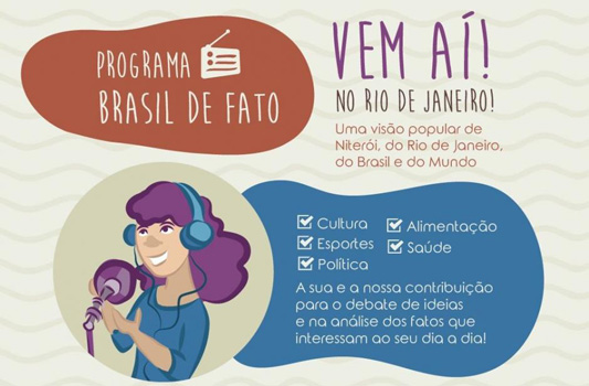 Desenho de menina falando no miocrofone