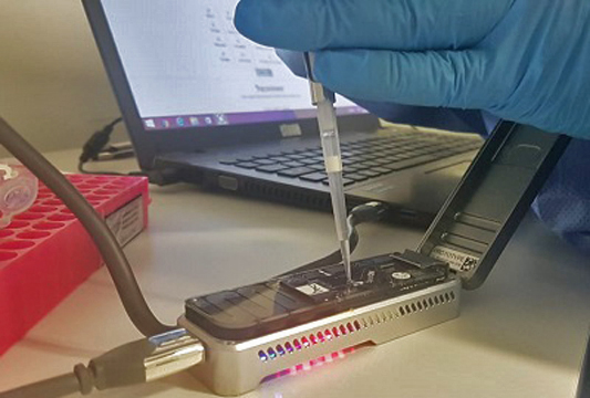 Equipamento portátil para sequenciamento genético