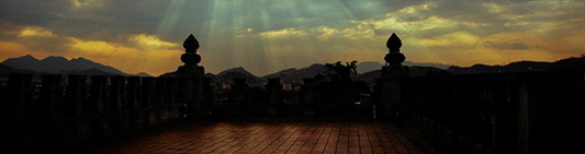 Fotografia do alto do castelo