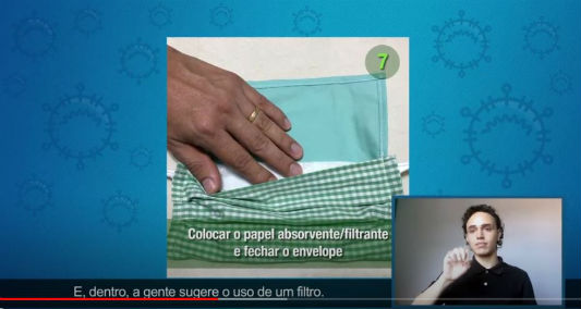 Tradutor de libras no vídeo