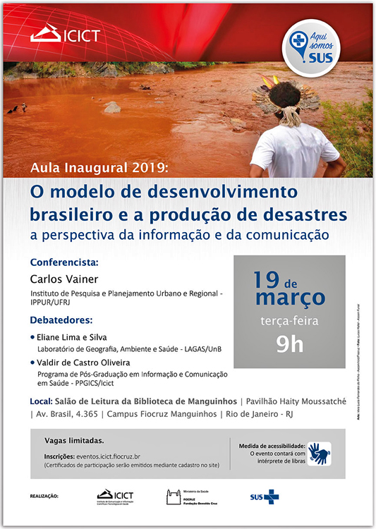 Data e horário e nome dos palestrantes da aula inaugura