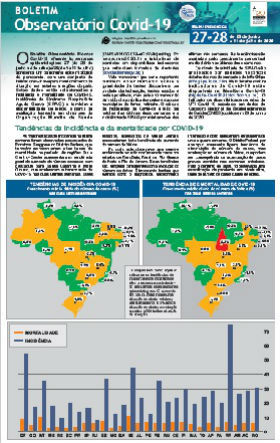 Capa do boletim do Observatório Covid-19