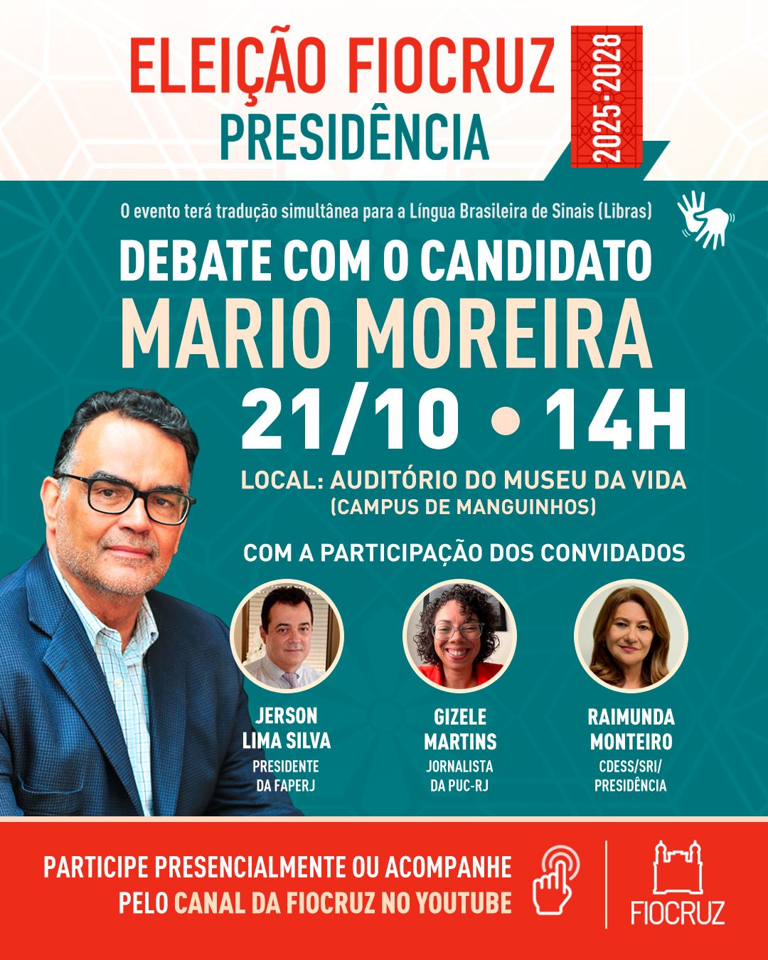 Eleição Fiocruz Presidência - Debate com o candidato Mário Moreira