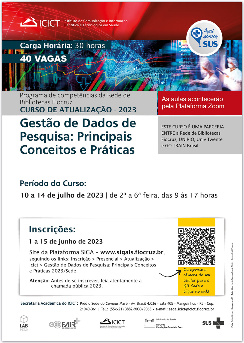 Gestão de dados de pesquisa: principais conceitos e práticas - 2023/Sede