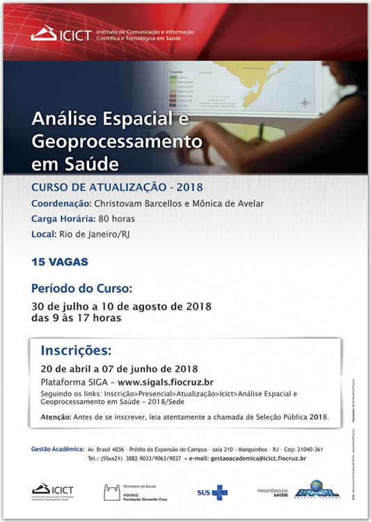 Informações sobre as inscrições como carga horária e data de início do curso