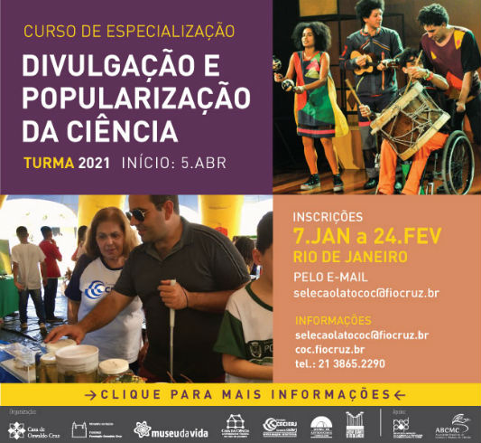 curso de Especialização em Divulgação e Popularização da Ciência 