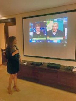 Nelzair Araujo apresentando sua pesquisa no evento