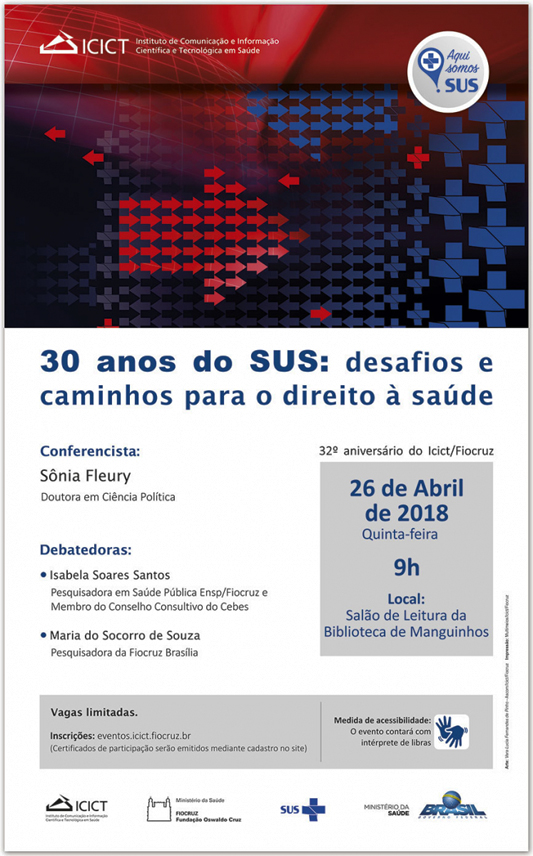Convite para o evento com data, horário e nome das palestrantes