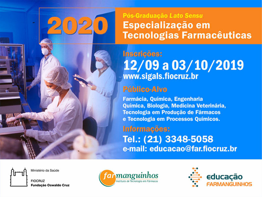 Especialização em Tecnologias Farmacêuticas