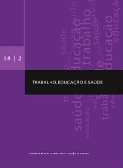 Capa da revista Trabalho, Educação e Saúde