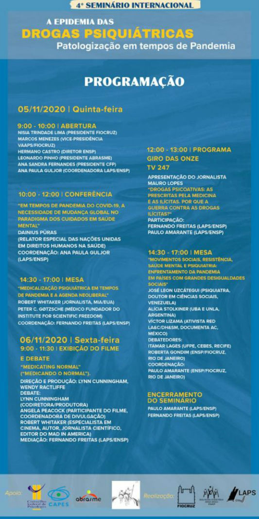Programação do evento