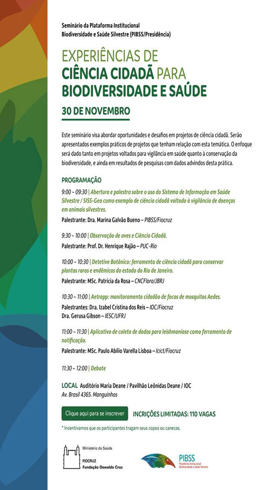 Programação do seminário