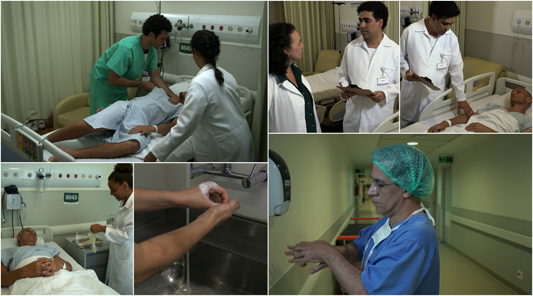 Médicos atendendo pacientes