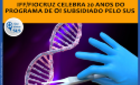 Imagem: IFF Desenho de uma mão mexendo no código genético com uma pinça