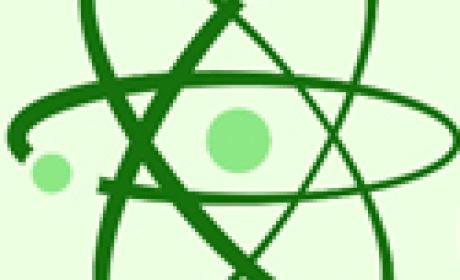 Espirais e esferas verdes, entrelaçadas