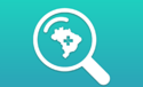 Imagem: Fiocruz Pernambuco Desenho do mapa do Brasil em uma lupa