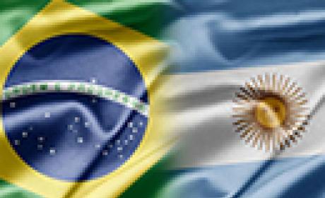 Imagem: Ensp Bandeira do Brasil ao lado da Argentina