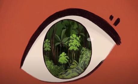 Imagem: Divulgação Desenho de um olho com uma floresta dentro