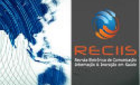 Arte com logomarca da revista Reciis