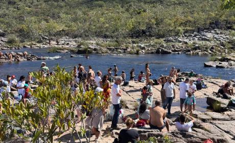 Benzimento na águas da Chapada dos Veadeiros