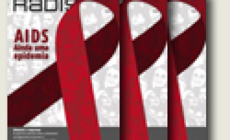 Reprodução da capa Capa da revista estampa a fita vermelha que é símbolo da luta contra a Aids