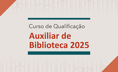 Capa Curso de Qualificação - Auxiliar de Biblioteca 2025