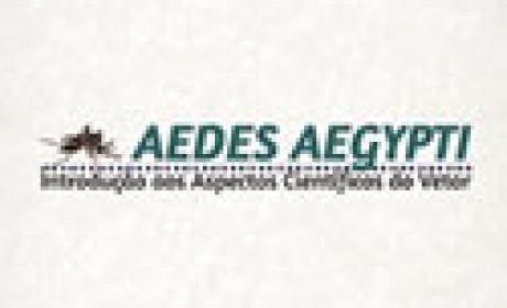 Reprodução Logo do projeto com os dizeres 'aedes aegypti: introdução aos aspectos científicos do vetor'
