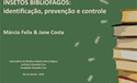Capa da cartilha mostrando insetos ao redor de livros