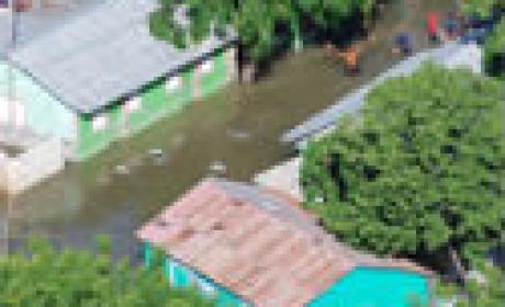 Foto: Acervo Fiocruz Foto aérea de situação de enchente