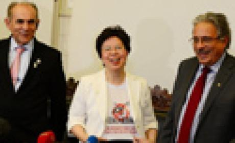 Foto: Peter Iliciev Foto de Marcelo Castro, Margareth Chan e Paulo Gadelha na Fiocruz