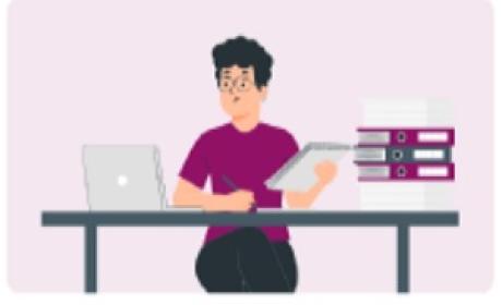 Imagem: Divulgação Desenho de uma mulher sentada de frente a um computador