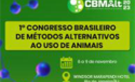 Imagem: divulgação 1º Congresso Brasileiro de Métodos Alternativos ao Uso de Animais na Pesquisa e no Ensino