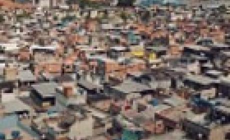 Vista aérea de uma favela