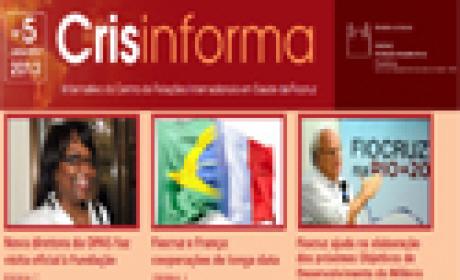 Capa da edição atual do boletim Crisinforma Capa da edição atual do boletim Crisinforma